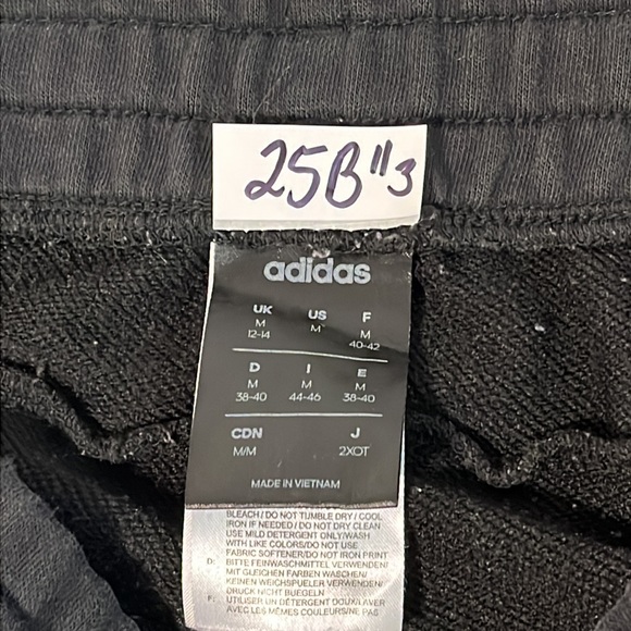 Adidas Joggers Womens Medium Black Athletic Athleisure - Picture 2 of 9